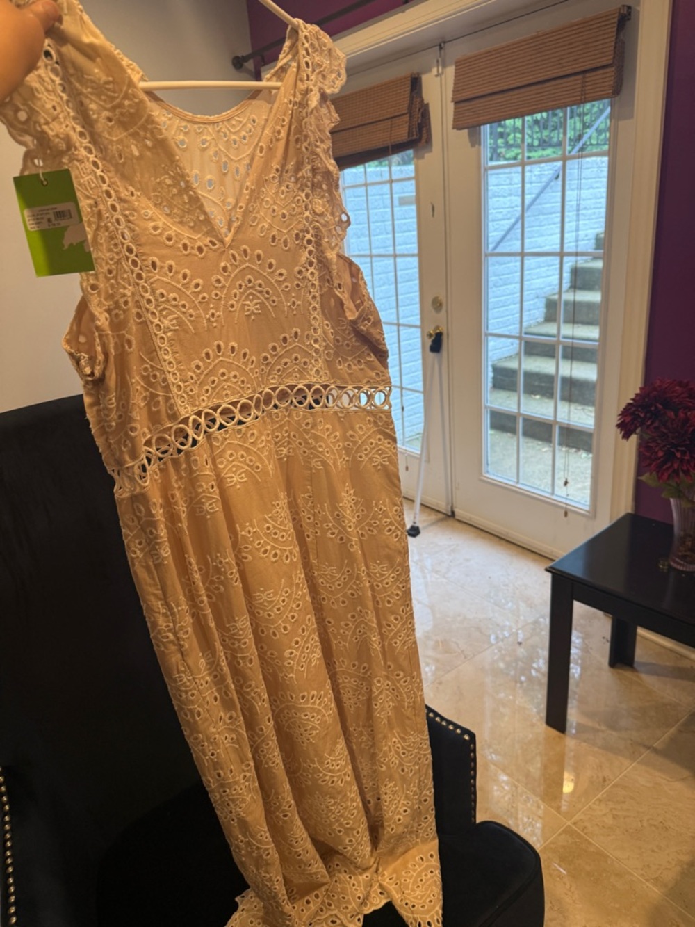 NWT Eyelet Lace Maxi Dress